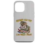 Retro GRUMPY OLD VET DO WHAT WANT Eat Crayons Dad Bod Proud Case for iPhone 13 Pro Max