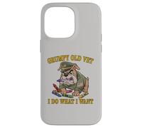 Retro GRUMPY OLD VET DO WHAT WANT Eat Crayons Dad Bod Proud Case for iPhone 14 Pro Max