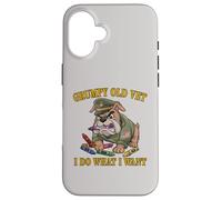 Retro GRUMPY OLD VET DO WHAT WANT Eat Crayons Dad Bod Proud Case for iPhone 16