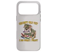 Retro GRUMPY OLD VET DO WHAT WANT Eat Crayons Dad Bod Proud Case for iPhone 17 Pro Max