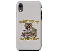 Retro GRUMPY OLD VET DO WHAT WANT Eat Crayons Dad Bod Proud Case for iPhone XR