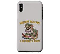 Retro GRUMPY OLD VET DO WHAT WANT Eat Crayons Dad Bod Proud Case for iPhone XS Max