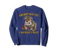 Retro GRUMPY OLD VET DO WHAT WANT Eat Crayons Dad Bod Proud Sweatshirt
