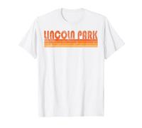 Retro Grunge Lincoln Park Chicago T-Shirt, Men, White, 5X-Large