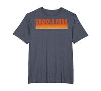 Retro Grunge Lincoln Park Chicago T-Shirt, Men's Big and Tall, Heather Blue, 4X Tall
