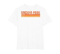 Retro Grunge Lincoln Park Chicago T-Shirt, Men's Big and Tall, White, 2X Tall