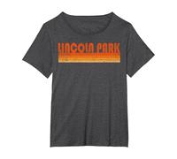 Retro Grunge Lincoln Park Chicago T-Shirt, Women's Plus, Dark Heather Grey, 2X