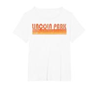 Retro Grunge Lincoln Park Chicago T-Shirt, Women's Plus, White, 2X