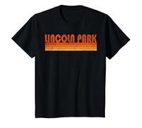 Retro Grunge Lincoln Park Chicago T-Shirt, Youth, Black, 2T