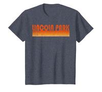 Retro Grunge Lincoln Park Chicago T-Shirt, Youth, Heather Blue, 2T