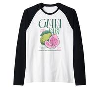 Retro Guava Baby Tropical Fruit Hawaii Summer Paradise Beach Raglan Baseball Tee