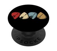Retro Guitar Picks Music, Vintage Electric & Acoustic Guitar PopSockets Adhesive PopGrip