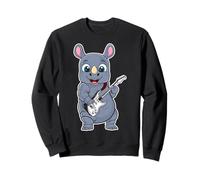 Retro Guitar Rock Music of Cute Rhino Sweatshirt