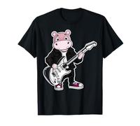 Retro Guitar Rock Music of Cute Rhino T-Shirt
