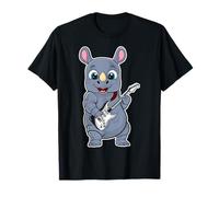 Retro Guitar Rock Music of Cute Rhino T-Shirt
