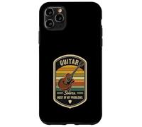 Retro Guitar Solves Most Of My Problems Funny Guitarist Case for iPhone 11 Pro Max