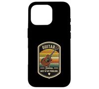 Retro Guitar Solves Most Of My Problems Funny Guitarist Case for iPhone 16 Pro