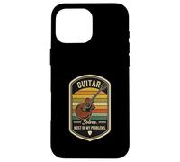 Retro Guitar Solves Most Of My Problems Funny Guitarist Case for iPhone 16 Pro Max