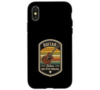 Retro Guitar Solves Most Of My Problems Funny Guitarist Case for iPhone X/XS