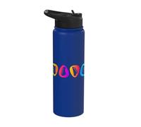 Retro Guitarists Guitar Picks Plectrums 70s 80s 90s Music Stainless Steel Insulated Water Bottle