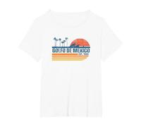 Retro Gulf of Mexico Forever 1550 Liberal El Golfo De Mexico T-Shirt, Women's Plus, White, 3X