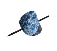 Retro Hair Stick Faux Leather Decor Hair Pin Chinese Style Hair Stick Rose Flower Printing Faux Leather Decor Hair Chopsticks Diy Hairstyle Accessory A