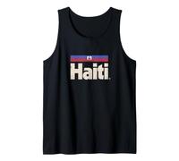 Retro Haiti Flag Haitian Caribbean Ayiti Tank Top