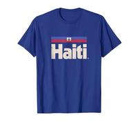 Retro Haiti Flag Haitian Caribbean Blue Ayiti T-Shirt