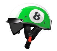 Retro Half Face Motorbike Helmet Open Face Motorcycle Helmets ECEDOT Approved with Visor Jet Helmet for Cruiser Moped Scooter for Adults Men Women Multi Layered Protection F,L:59-60CM
