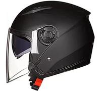 Retro Half Face Motorcycle Helmet Dual Visor Open Face Motorbike Helmet ECE Approved Baseball Cap Helmet for Adults Men Women Skull Cap Helmet for Biker Cruiser Scooter Street Bike Helmet 1,XL