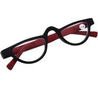 Retro Half Moon Reading Glasses, Anti Blue Light, Spring Hinge Reader Eyeglasses for Men and Women, 1.5x Magnification