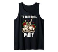Retro Halloween Bachelorette Til Death Do Us Party Tank Top