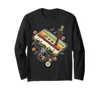 Retro Halloween Cassette Scary Spooky Music Horror Men Women Long Sleeve T-Shirt