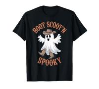 Retro Halloween Cowgirl Ghost Western Boot Scootin Spooky T-Shirt
