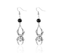 Retro Halloween Dangle Earrings for Women Spider Pumpkin Skull Tassel Earrings Spooky Black Halloween Earrings Holiday Party Jewelry Gifts, S, Zinc, No Gemstone