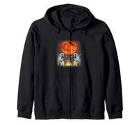 Retro Halloween Ghost Stories Funny Camping Spooky Season Zip Hoodie