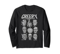 Retro Halloween Monsters Video Game Vampire Witch Pumpkin Long Sleeve T-Shirt