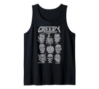 Retro Halloween Monsters Video Game Vampire Witch Pumpkin Tank Top