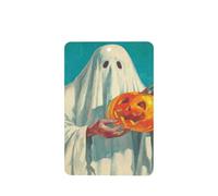 Retro Halloween White Ghost Pumpkin Head Car Air Fresheners 4 Pcs Hanging Scented Cards Fragrance Scented Cards For Car Aromatherapy Tablets