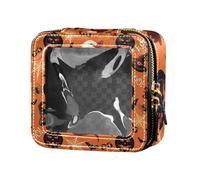 Retro Hallowmas All Saints' Day Pattern Cute Makeup Bag Clear Toiletry Bag Mini Makeup Container for Women, Multi, 1 Size, Colorful, Multicolor., One Size, Colorful, Multicoloured., One size, Colorful