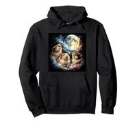 Retro Hammy For Hamster Lovers Adults Funny Meme Cute Moon Pullover Hoodie
