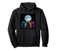Retro Hammy For Hamster Lovers Adults Funny Meme Cute Moon Pullover Hoodie