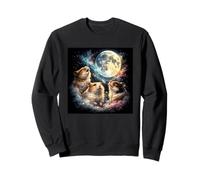 Retro Hammy For Hamster Lovers Adults Funny Meme Cute Moon Sweatshirt