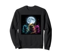 Retro Hammy For Hamster Lovers Adults Funny Meme Cute Moon Sweatshirt