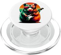 Retro Hamster Rock with Electric Guitar & Sunglasses PopSockets PopGrip for MagSafe