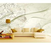 Retro Hand Drawn Black and White Botanical Butterfly 3D Wallpaper Easy Install Feature Office Living Room Sofa Bedroom TV Background Wall Decoration-300cm×210cm