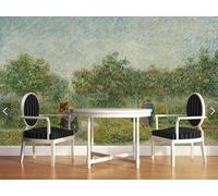 Retro Hand Drawn Forest Sky People 3D Wallpaper Easy Install Feature Office Living Room Sofa Bedroom TV Background Wall Decoration-350cm×256cm