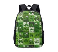 Retro Hand-drawn Tractor 17 Inch Backpack Large School Bag for Kids Students Vintage Farm Print Travel Rucksack (07)