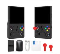 Retro Handheld Game Console, DC40V Custom-Mold Portable 3D Game Console With WiFi, War God All-in-One Gaming System Fun On-the-Go(Black)