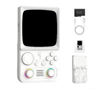 Retro Handheld Game Console,R36T MAX With 4-Inch Curved Screen,20000 Games, WiFi,Dual Controllers,4000MAh For Travel(white)